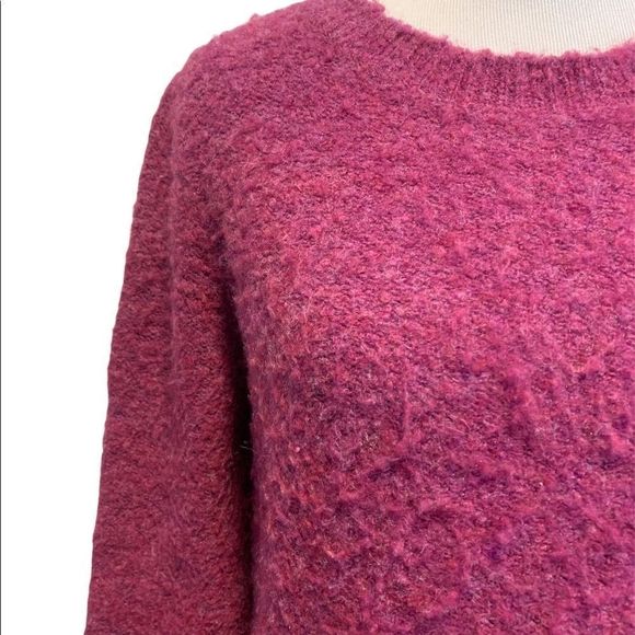 Sonoma | Pink Fuzzy Long Sleeve Crewneck Sweater - Picture 3 of 5